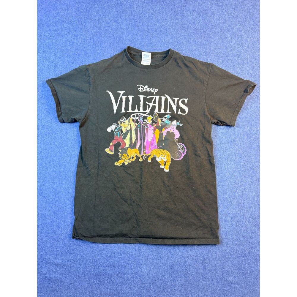 Disney Villains Men’s M Black Graphic T Shirt Maleficent Ursula Hades
